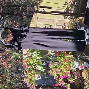 Rare Editions Black Ruffle Jumpsuit